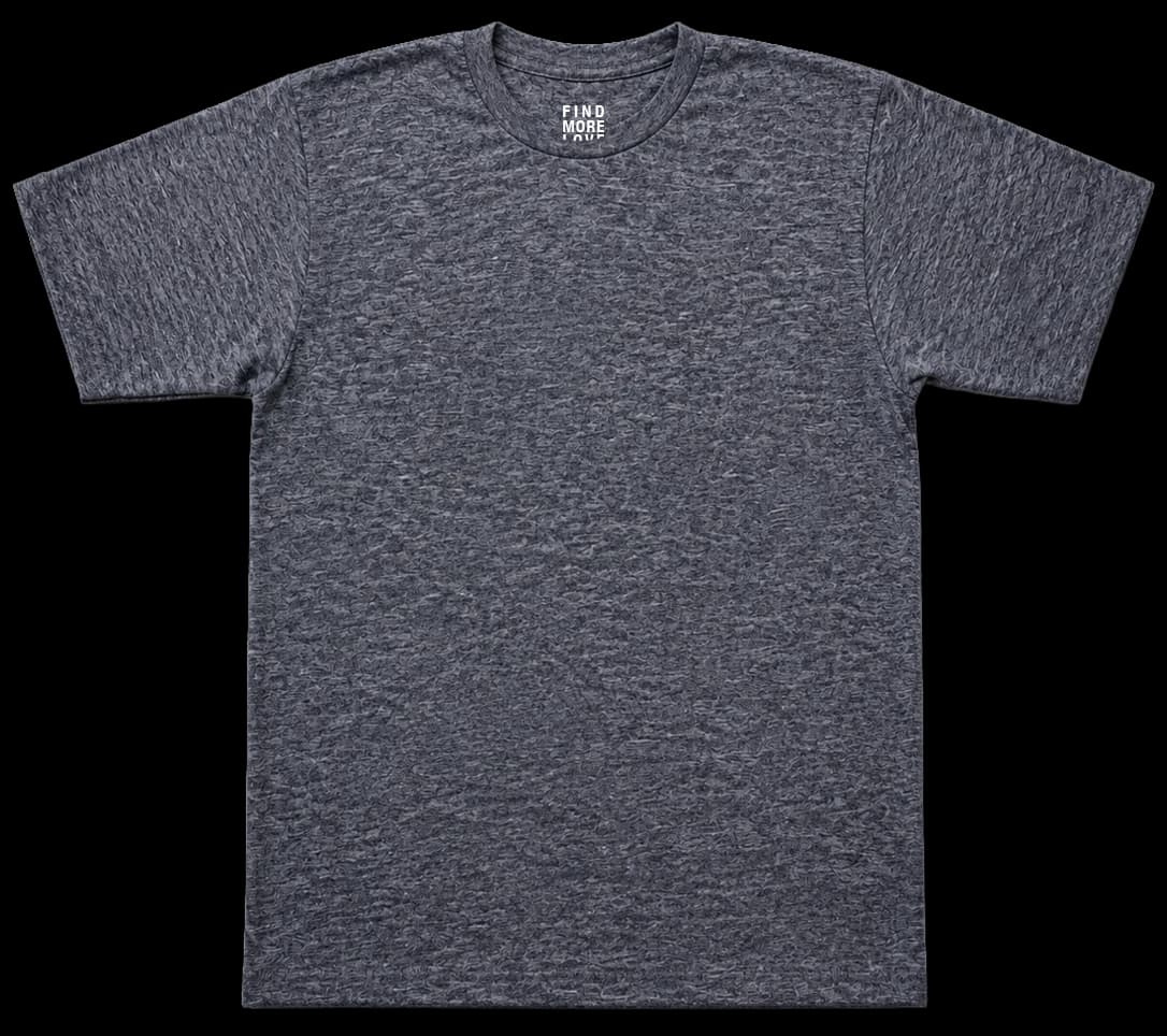 Playera Super Soft en gris oscuro, con parche amarillo.
