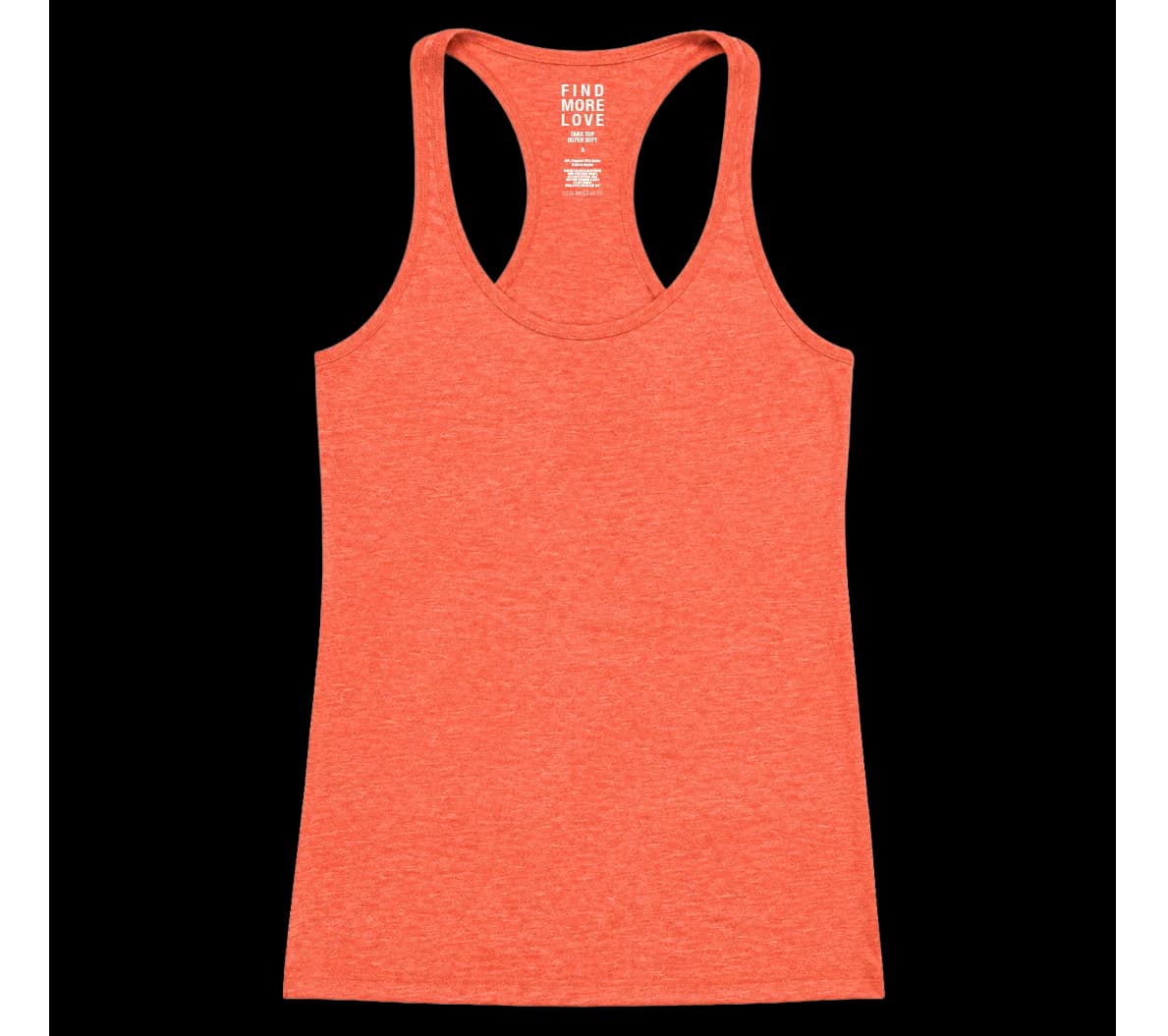 Playera Tank en naranja, con parche naranja.