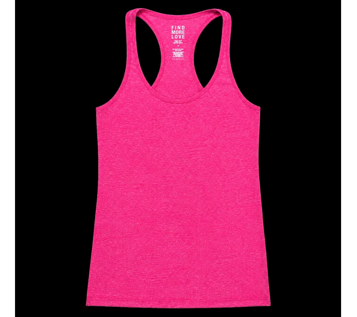 Playera Tank en rosa, con parche naranja.